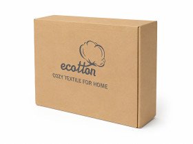 Коробка 35х25х9 подарункове пакування брендоване Ecotton